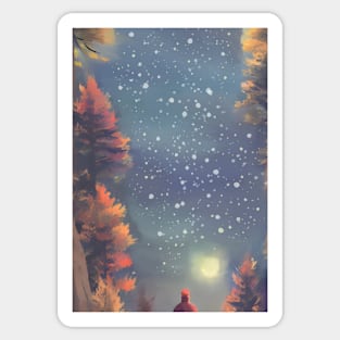 Autumn Night Sticker